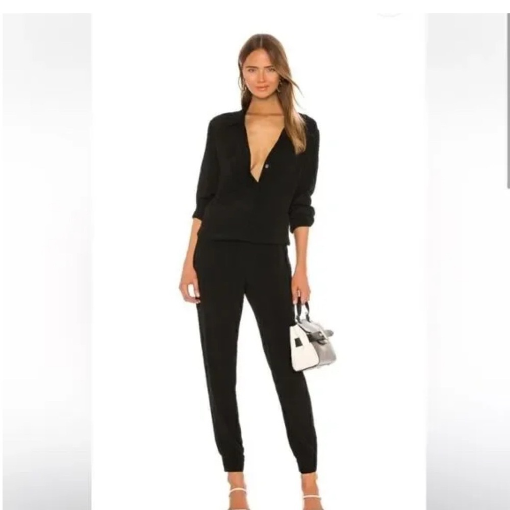 Monrow Black Jumpsuit  Sleek Comfort